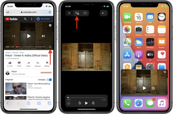 iOS 14 youtube picture in picture 001