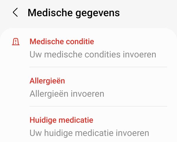 Android, settings, medical