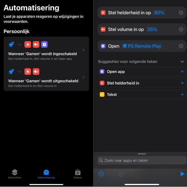 Automation gaming on iPhone