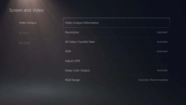 Adjusting the HDR setting on your PlayStation 5 improves performance